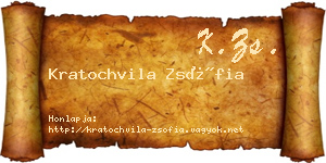 Kratochvila Zsófia névjegykártya